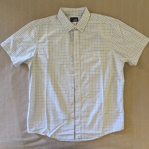 Men's Basic Editions Short Sleeve Button Down Shirt Large